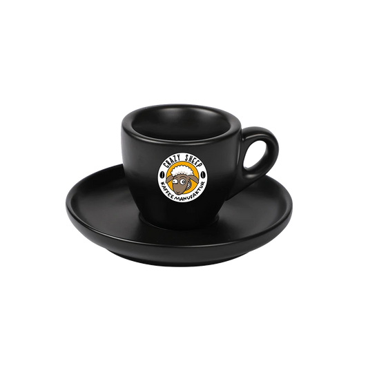 Espressotasse CRAZY SHEEP schwarz-matt